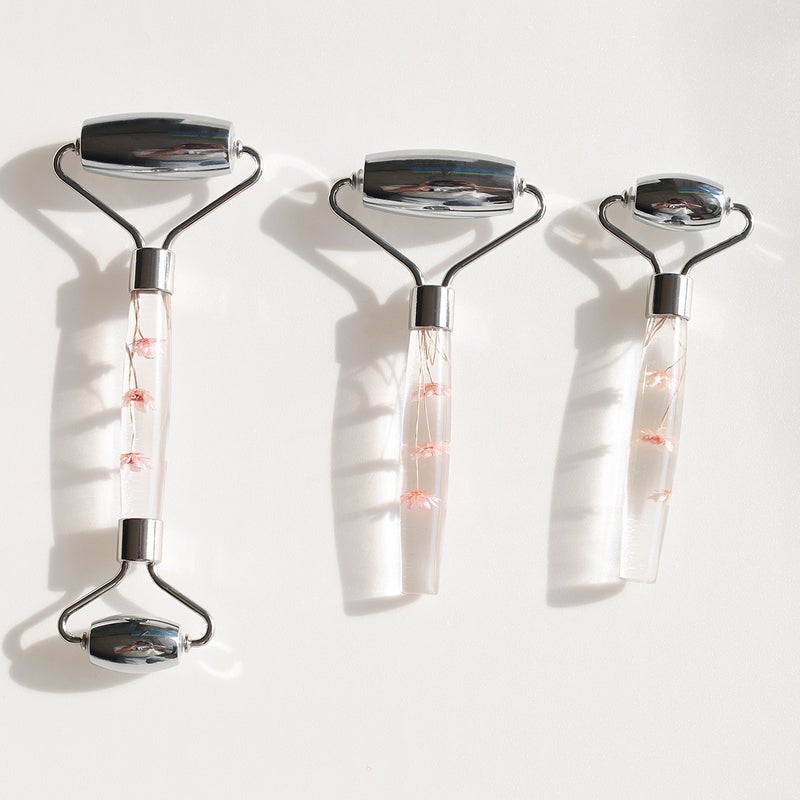 Stainless Steel Roller Massager Suit Sale Stainless Steel Double Roller Beauty Stick Massager 3D Rolling - Image 5